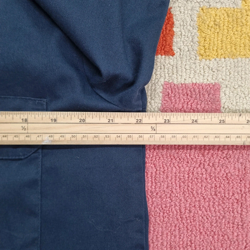 Vintage Dickies Boxy Fit Cropped Shirt Short Sleeve Medium navy navy Button Up Skater Y2K Surf