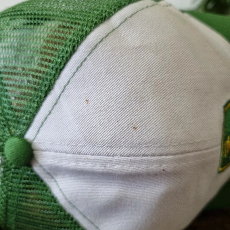 Vintage John Deere Baseball Hat Snapback cap one size adjustable green white