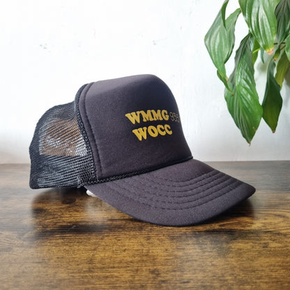 Vintage American Trucker Hat Snapback cap one size adjustable WMGG Radio black