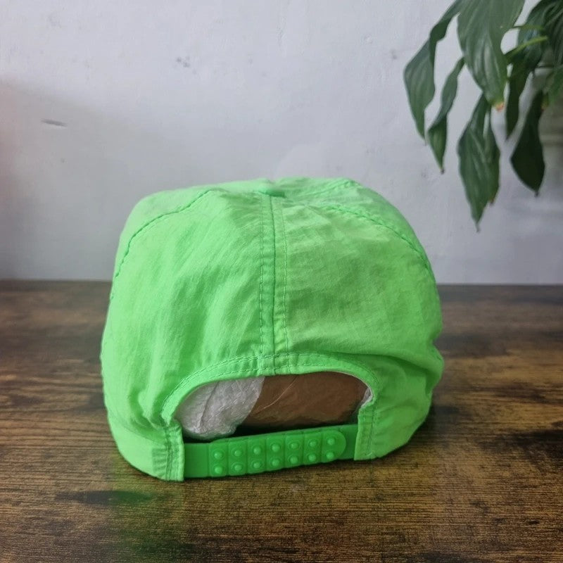 Vintage American Trucker Hat Snapback cap one size green just mauied  (married) fish