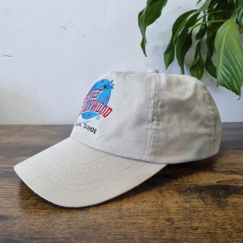 Vintage American Baseball Hat Snapback cap one size planet Hollywood lake taho