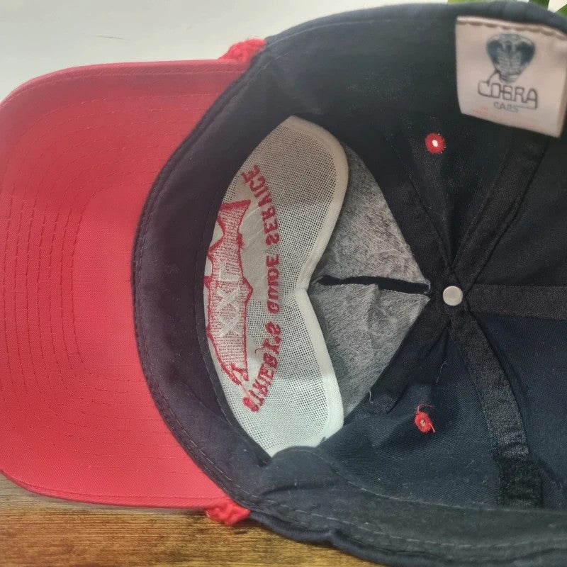 Vintage American Baseball Hat Snapback cap one size adjustable black red alaska fish