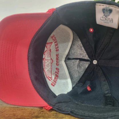 Vintage American Baseball Hat Snapback cap one size adjustable black red alaska fish