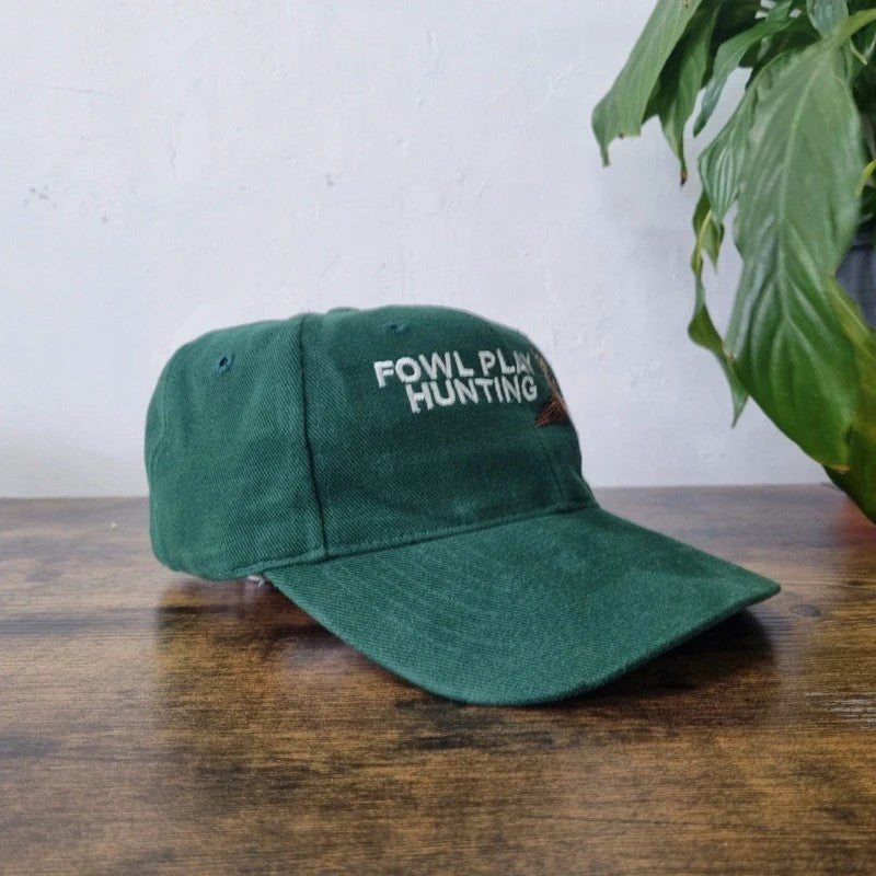 Vintage American Baseball Hat Snapback cap one size adjustable green fowl play pheasant