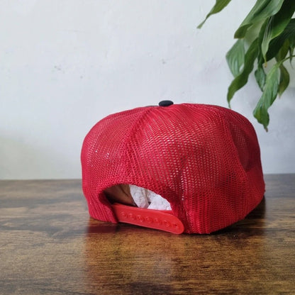 Vintage American Baseball Hat Snapback cap one size red white alberta cowboy country
