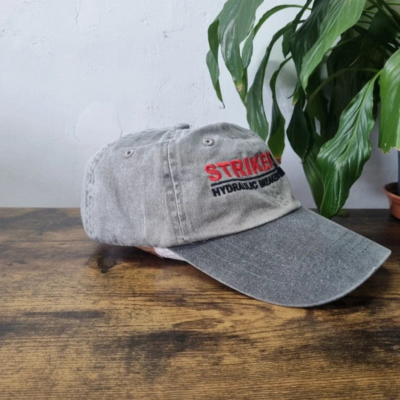 Vintage American Baseball Hat Snapback cap one size adjustable grey striker hydraulic