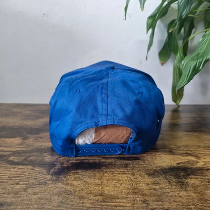 Vintage American Trucker Hat Snapback cap Thompson roofing one size adjustable blue