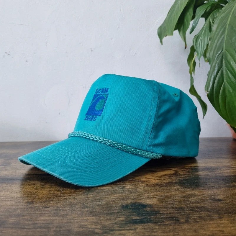 Vintage American Trucker Hat Snapback cap one size green Ocean Coastal Resource Management