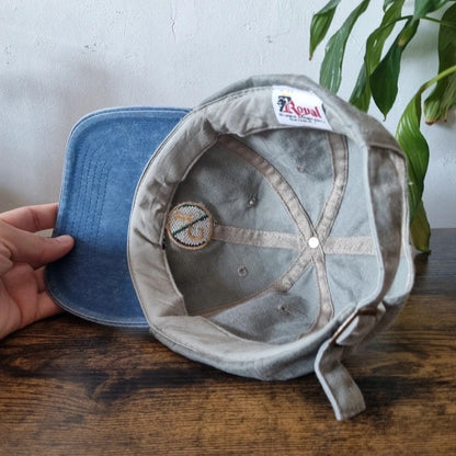 Vintage American Baseball Hat Snapback cap one size adjustable grey blue cayman island
