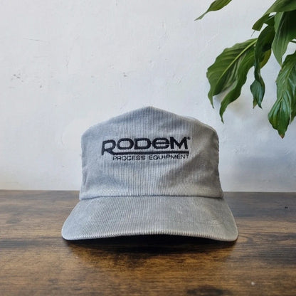 Vintage American Trucker Hat Snapback cap one size adjustable grey rodem equipment