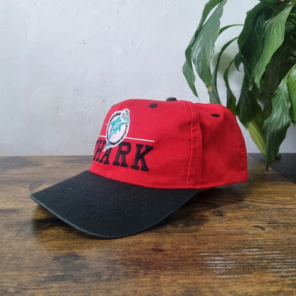 Vintage American Baseball Hat Snapback cap one size adjustable red black Dolphin Shark