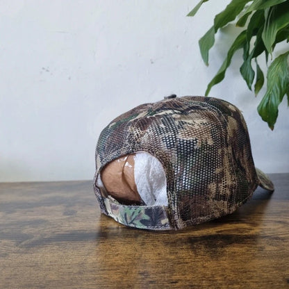 Vintage American Baseball Hat Snapback cap one size adjustable khaki realtree camo bendix
