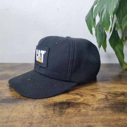 Vintage American Trucker Hat Snapback cap one size adjustable CAT black