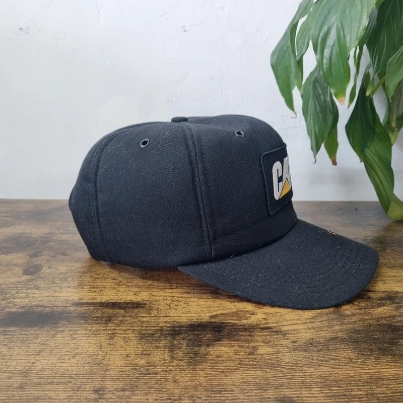 Vintage American Trucker Hat Snapback cap one size adjustable CAT black