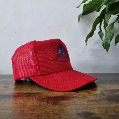 Vintage American Baseball Hat Snapback cap one size adjustable red