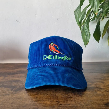 Vintage American Trucker Hat Snapback cap one size adjustable blue killington ski