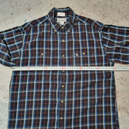 Carhartt FLANNEL SHIRT CHECK TALL FIT - Black - Size L