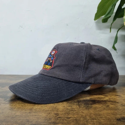 Vintage American Baseball Hat Snapback cap one size adjustable faded black pit crew