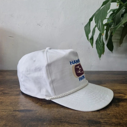 Vintage American Trucker Hat Snapback cap one size adjustable white Hanover Park