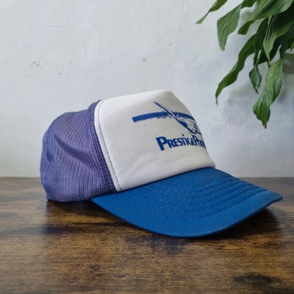Vintage American Trucker Hat Snapback cap one size adjustable blue white prestige pools