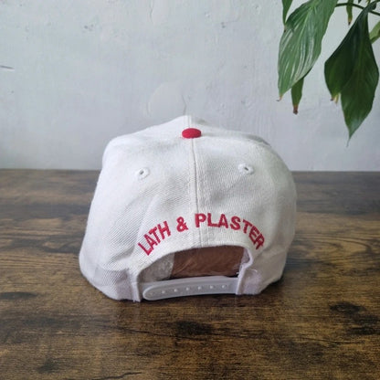 Vintage American Baseball Hat Snapback cap one size adjustable red white D. H. Smith saftey