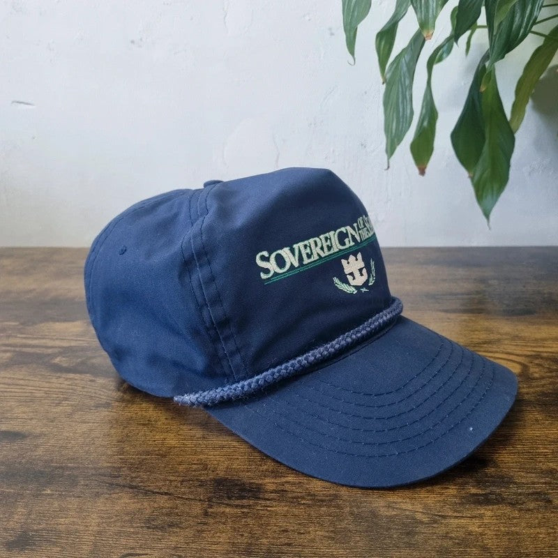 Vintage American Trucker Hat Snapback cap one size adjustable navy Sovereign of the Seas