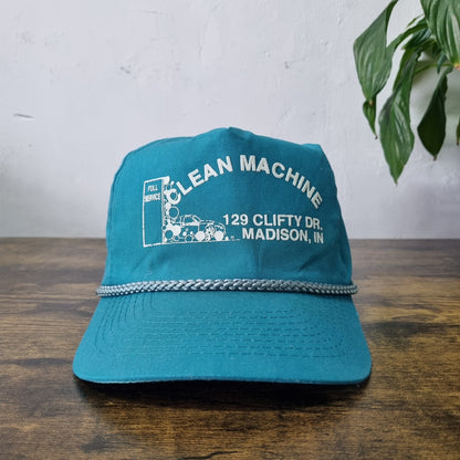 Vintage American Trucker Hat Snapback cap one size Clean Machine Car wash