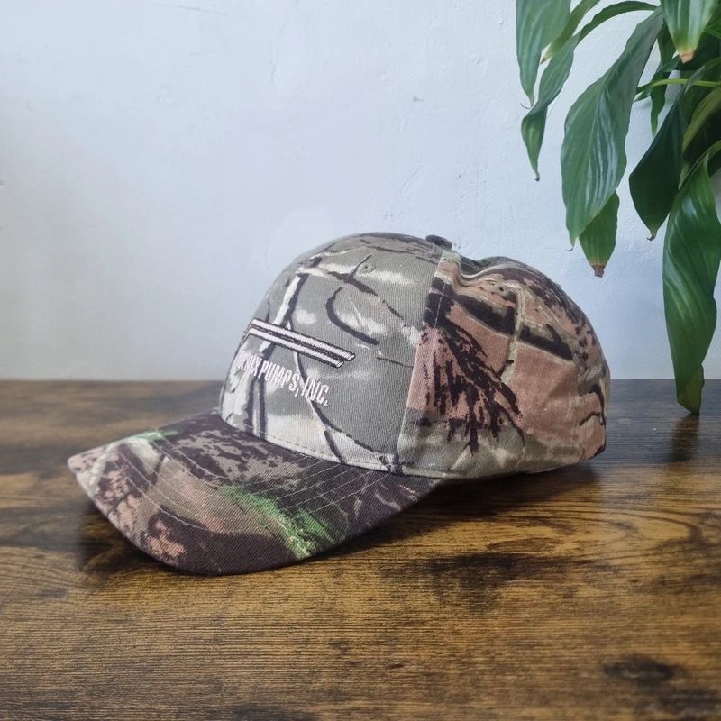 Vintage American baseball Hat Snapback cap one size khaki brown realtree camo pheonix