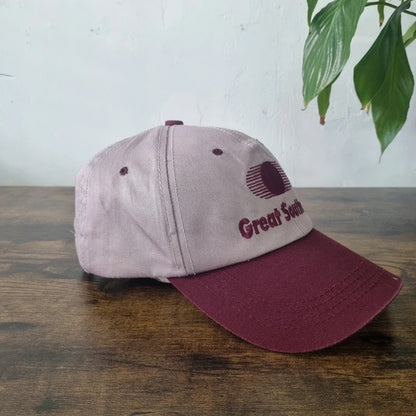 Vintage American Baseball Hat Snapback cap one size adjustable burgundy Great Southern