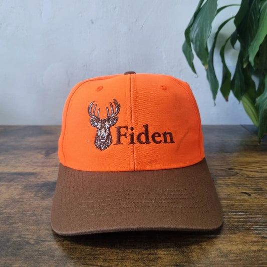 Vintage American Baseball Hat Snapback cap one size adjustable neon orange Deere Fiden