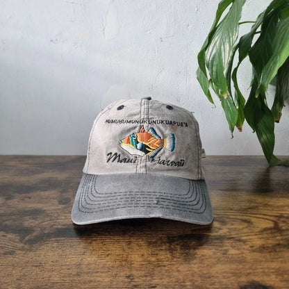 Vintage American Trucker Hat Snapback cap one size adjustable fish maui hawaii