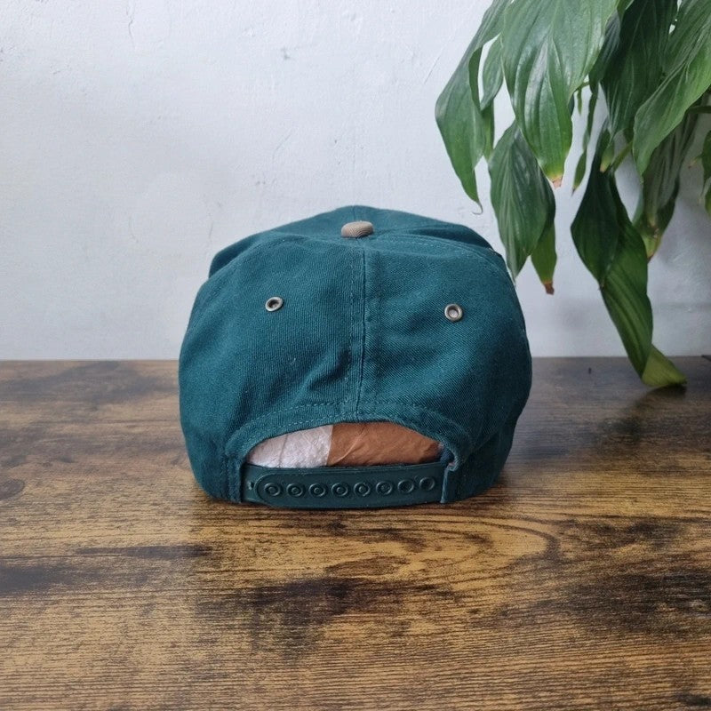 Vintage American Baseball Hat Snapback cap one size adjustable green beige agri pro seeds