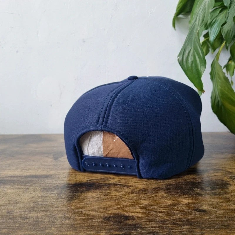 Vintage American Trucker Hat Snapback cap one size adjustable navy fire & rescue