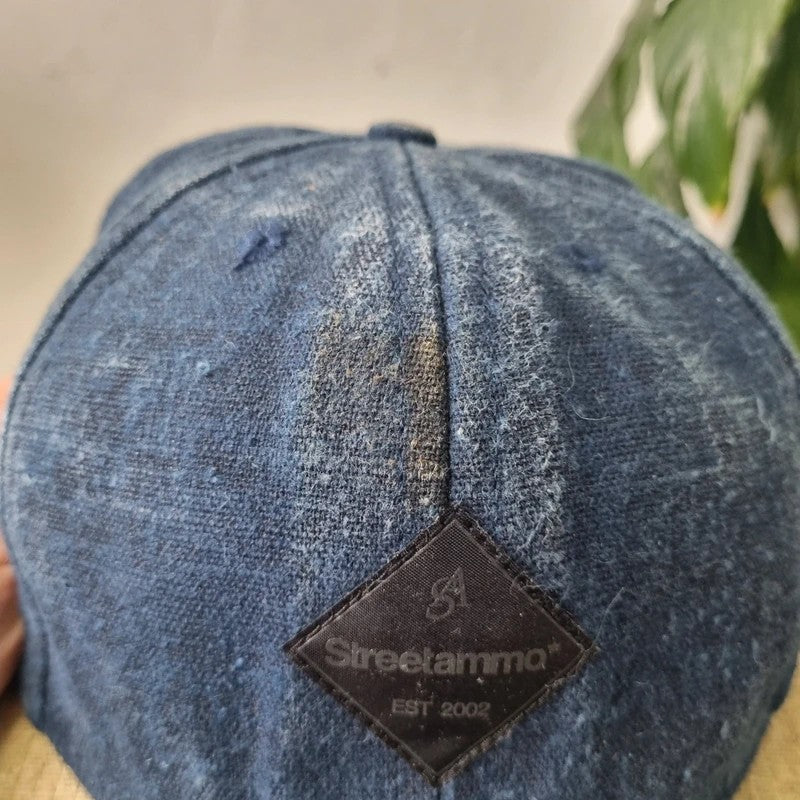 Vintage American denim Baseball Hat Snapback cap one size adjustable Streetamma blue beige