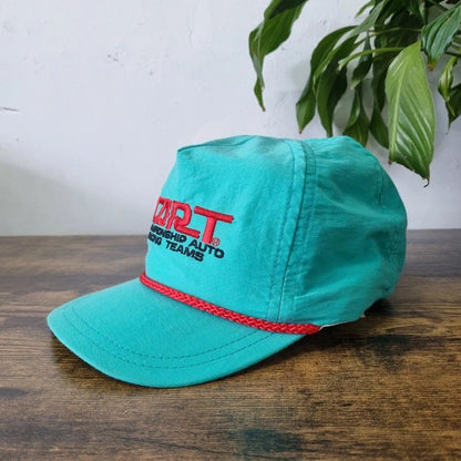 Vintage American Trucker Hat Snapback cap one size adjustable green cart racing team
