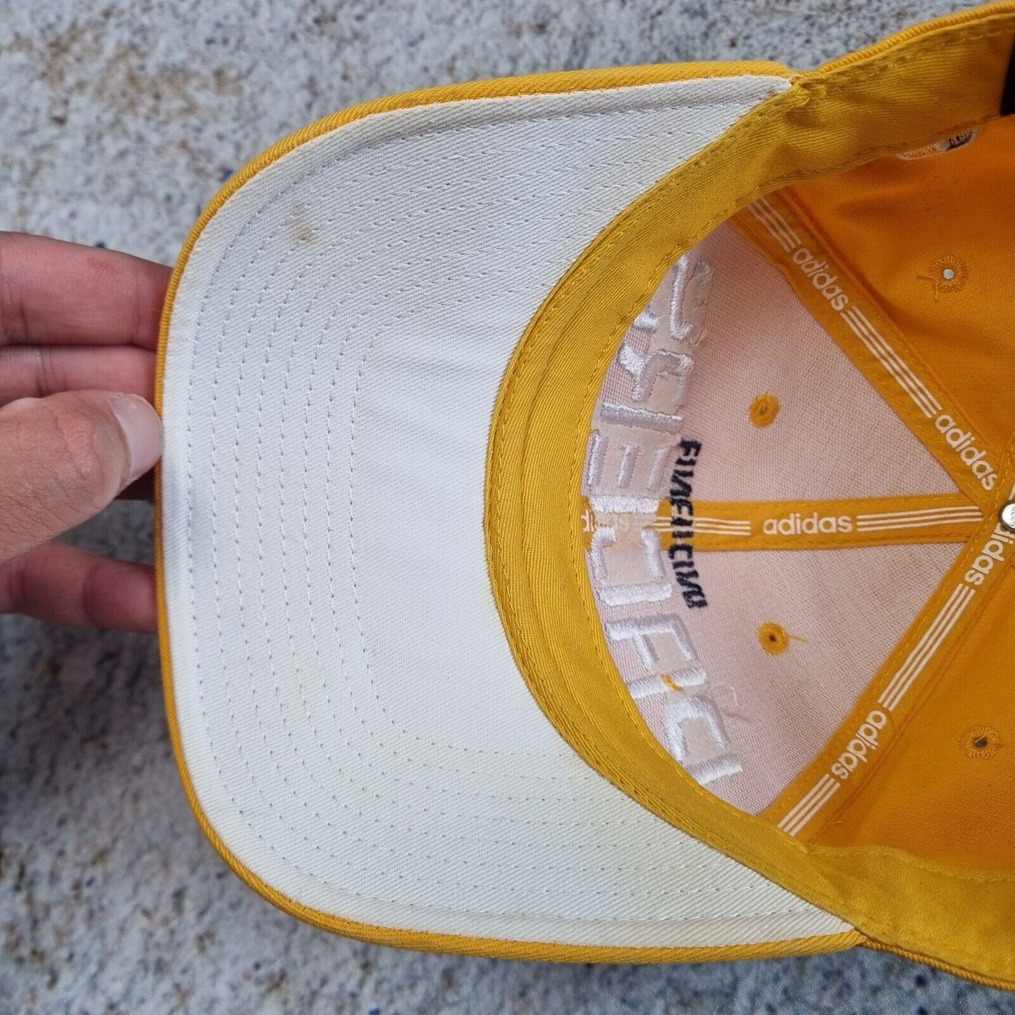 Adidad NBA Indiana Pacers Hat Adjustable Loop Cap Yellow Retro