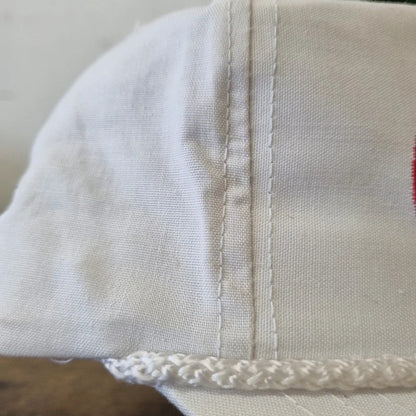 Vintage American Trucker Hat Snapback cap one size adjustable white Ozark alabaster flower