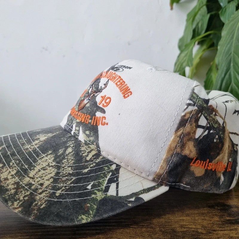 Vintage American Baseball Hat Snapback cap one size deer realtree camo mossy oak