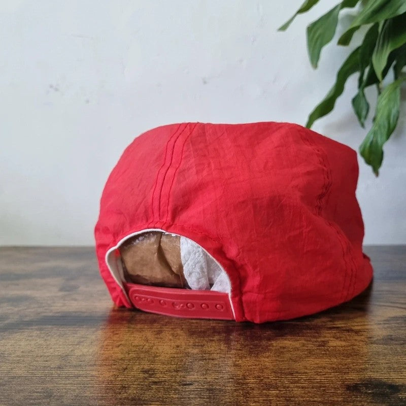 Vintage American Trucker Hat Snapback cap one size adjustable red mississipi beach
