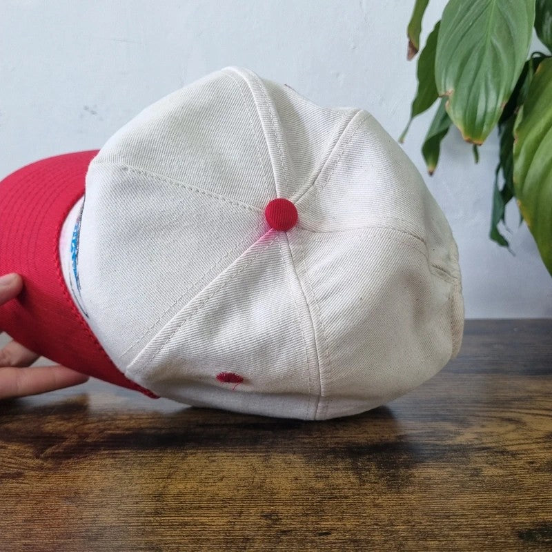 Vintage American Baseball Hat Snapback cap one size adjustable cream red tennessee