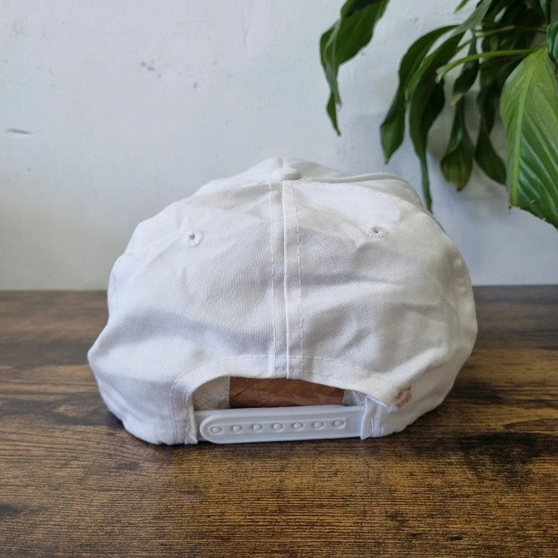 Vintage American Trucker Hat Snapback cap one size adjustable white Seagram's 7