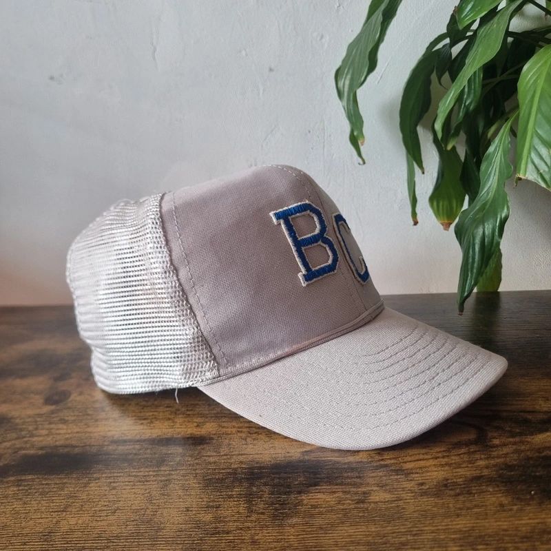 Vintage American baseball Hat Snapback cap one size adjustable grey BC