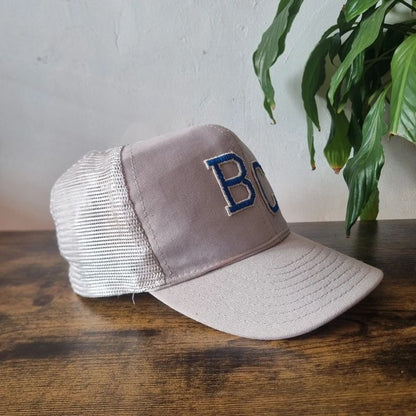 Vintage American baseball Hat Snapback cap one size adjustable grey BC