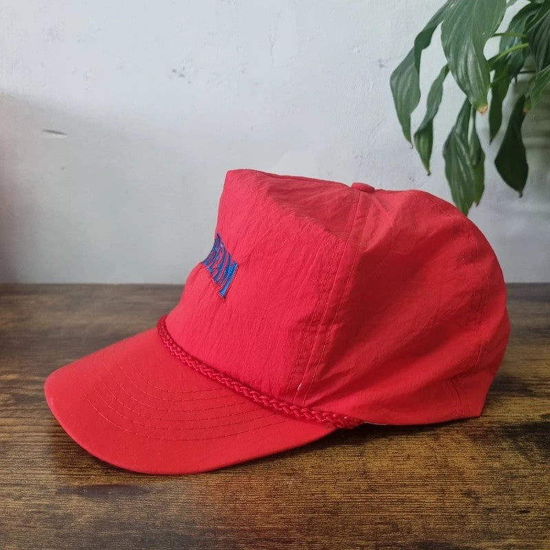 Vintage American Trucker Hat Snapback cap one size red Jim Beam promo
