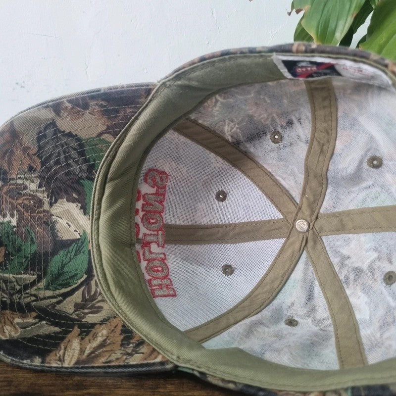 Vintage American Baseball Hat Snapback cap one size adjustable green realtree camo holton LP Gas