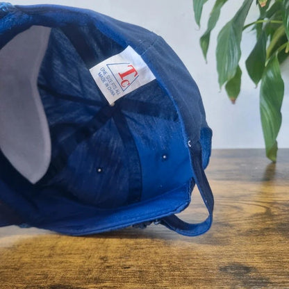 Vintage American Trucker Hat Snapback cap one size adjustable blue lake state railway