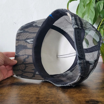 Vintage American Trucker Hat Snapback cap one size adjustable grey brown cloud Quality