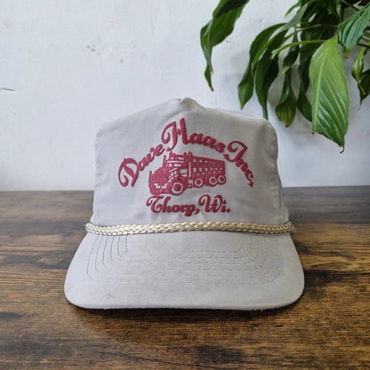 Vintage American Trucker Hat Snapback cap one size adjustable grey Haas Truck