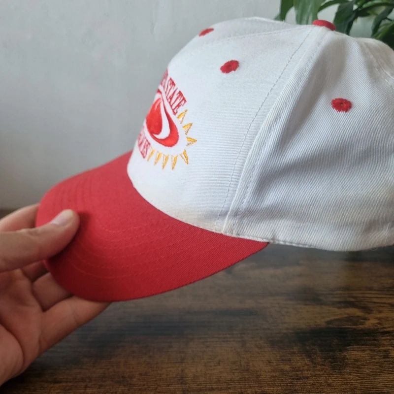 Vintage American baseball hat Snapback cap one size adjustable empire state games red white
