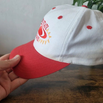 Vintage American baseball hat Snapback cap one size adjustable empire state games red white